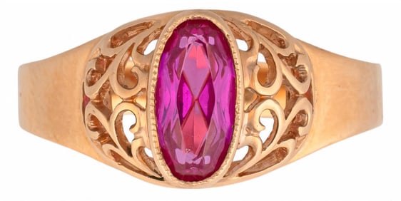 14K Rose Gold Ruby Ring