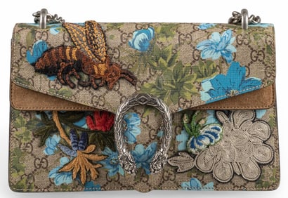 Gucci Dionysus Embroiderd Bloom Small Shoulder Bag