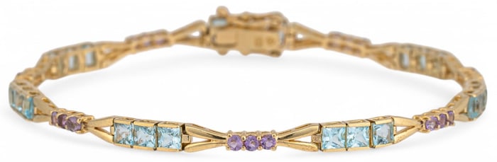 10K Gemstone Bracelet