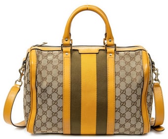 Gucci Web Boston Handbag
