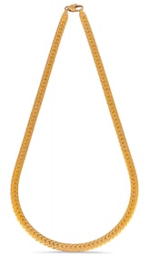 Italian 14K Herringbone Chain Necklace