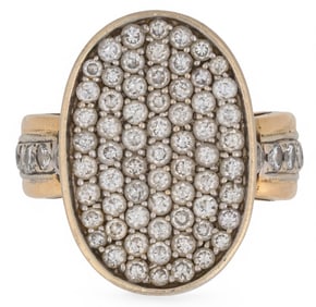 14K Pave Diamond Ring