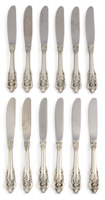 (12) "Grande Baroque" By Wallace Silversmiths Sterling Silver Butter Knives