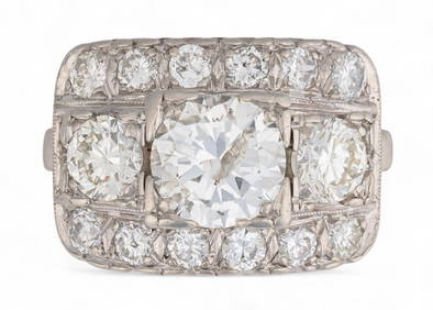 Platinum 1.5 ct Round Brilliant Diamond Ring (1 of 5)