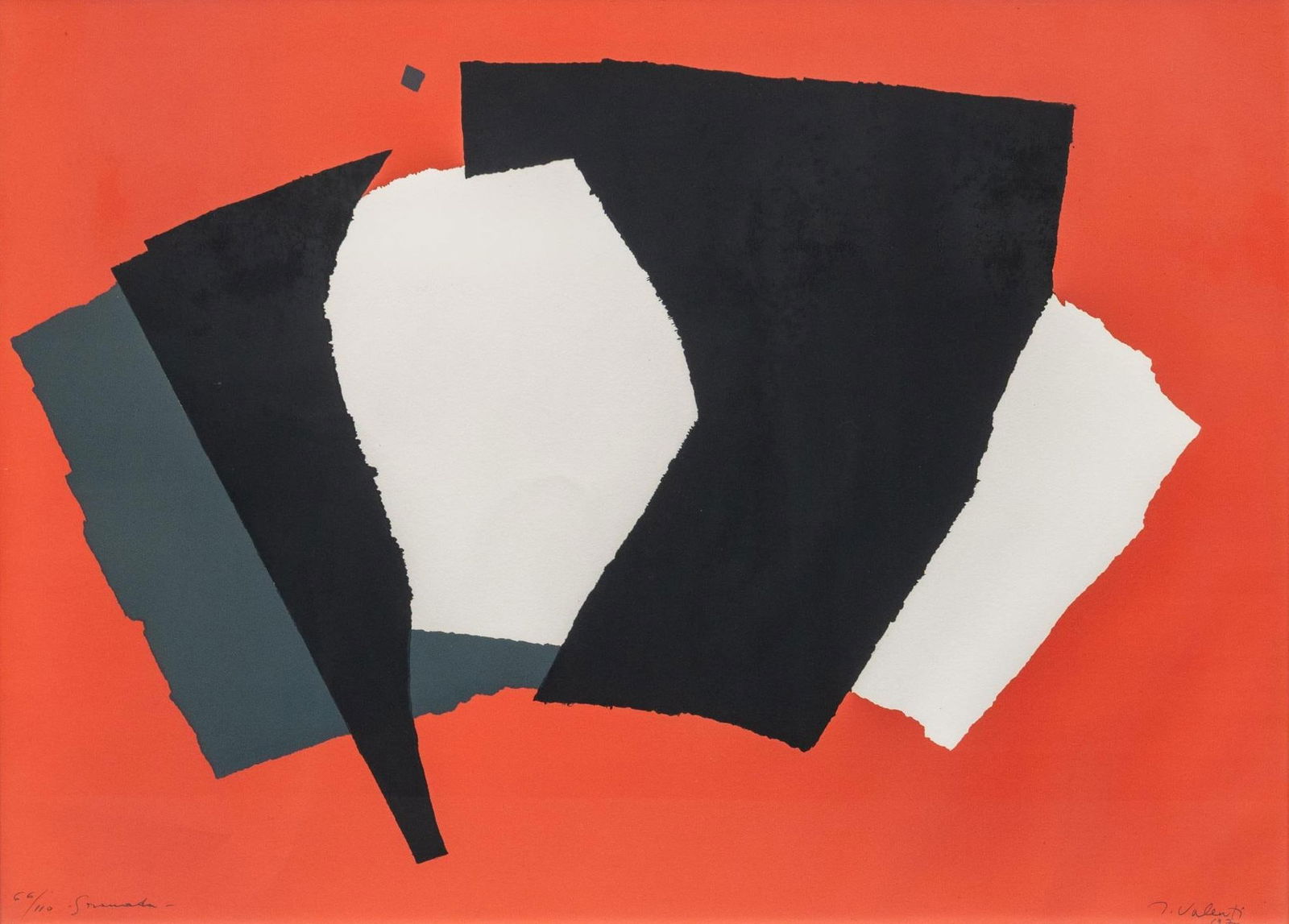 Italo Valenti, Abstract Red Composition (1 of 6)