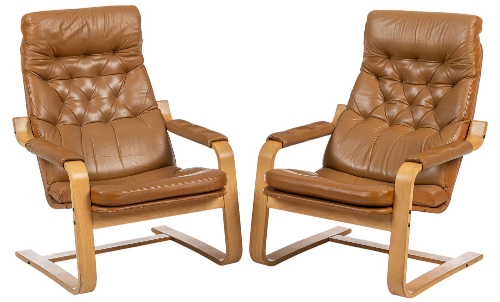 Pair of Danish Mid-Century Leather Armchairs (1 of 11)