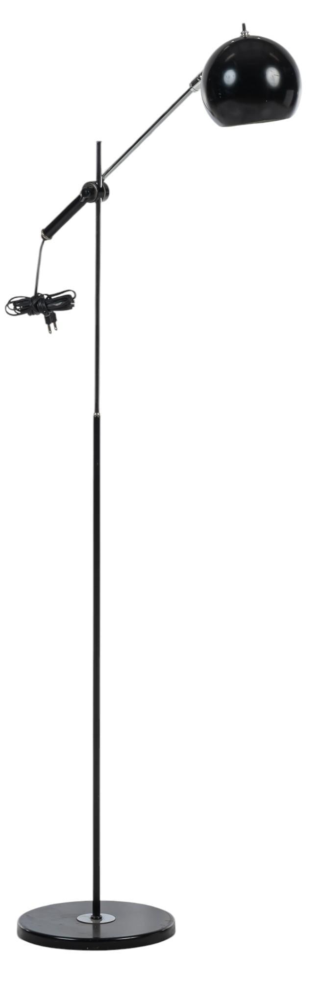 Robert Sonneman, 'Eyeball Lamp': Attributed Robert Sonneman (20th/21st Century, American), "Eyeball Lamp", floor lamp with adjustable neck, on circular baseheight 55 in. x width 18 in. x depth 10 in. Provenance: Property fr