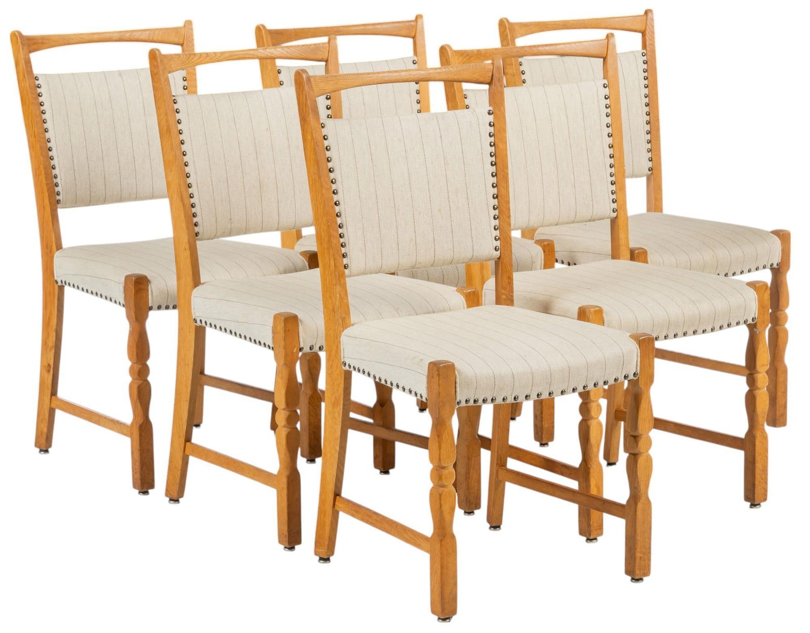 Set of (6) Henning Kjaernulf (DNK) Mid-Century Oak Dining Chairs (1 of 10)