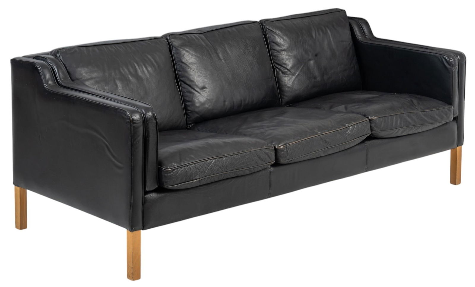 Stouby (DNK) Mid-Century Leather Sofa (1 of 9)