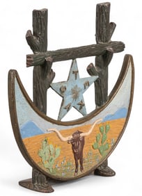 Texas Centennial Cast Iron Doorstop