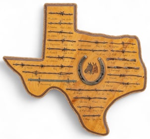 Vintage Texas Barbed Wire Display