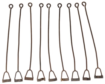 Set of (9) Iron Cattle Brands