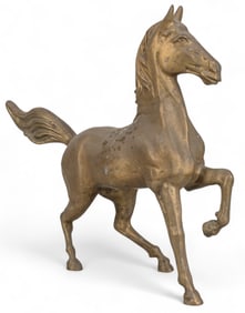 Large Brass Horse Sculpture