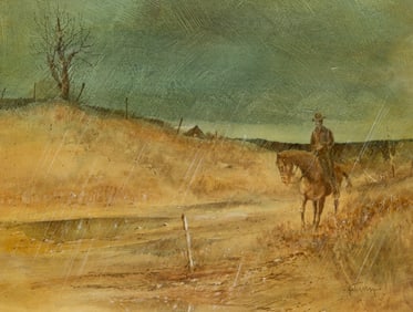 Raul Gutierrez, Cowboy in Rainstorm