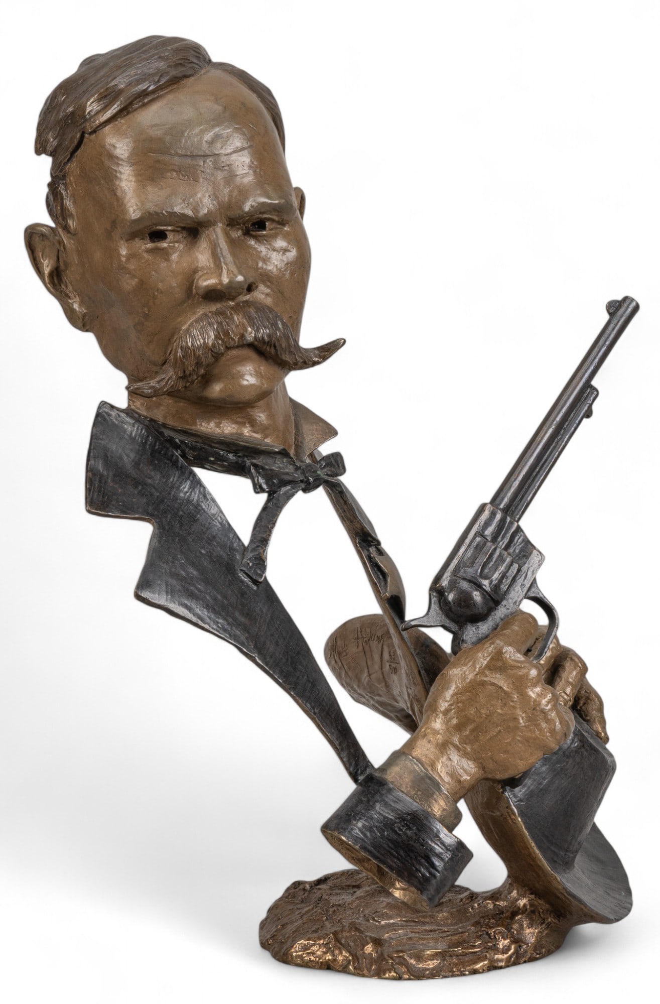 Mark Hopkins, Sherriff Bronze: Mark Hopkins (Colorado, 20th / 21st century), sheriff bronze, 2001, ed. 63/500 height 9 in. x width 15 in. x depth 10 in. Provenance: Property from a home in Corpu