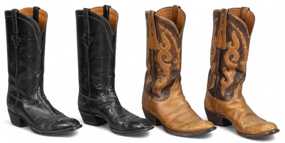 (2) Pairs of Lucchese Cowboy Boots