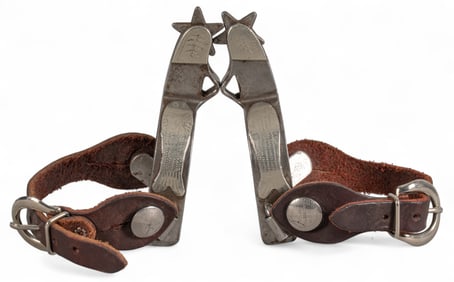 Pair of Crockett "Fish" Pattern Spurs