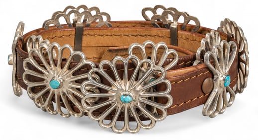 Sterling Silver Concho Belt