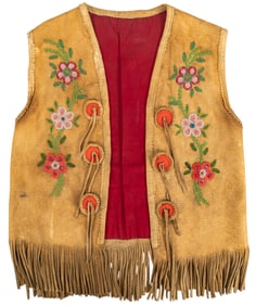 Cree Beaded Moose Hide Vest