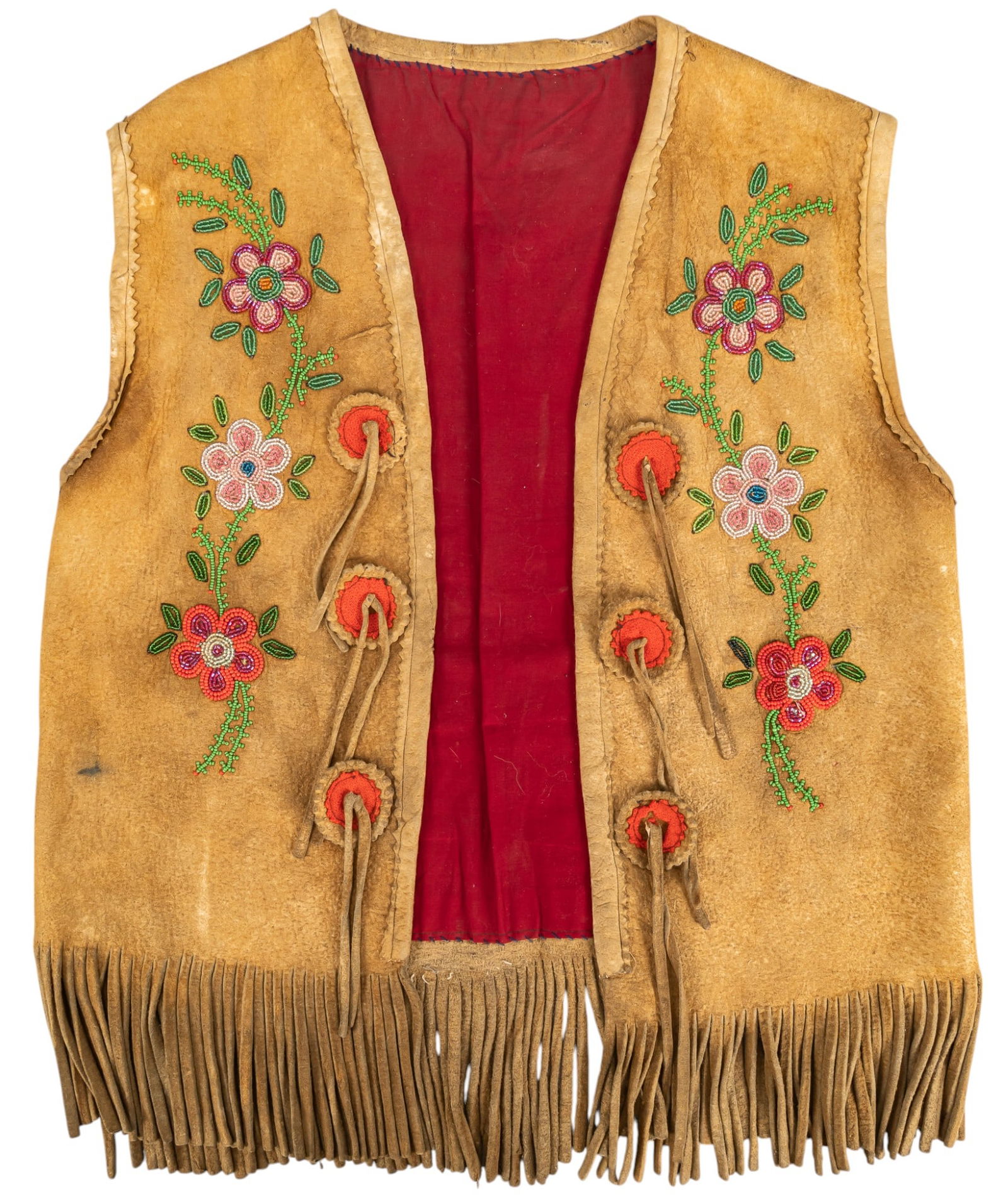 Cree Beaded Moose Hide Vest (1 of 11)