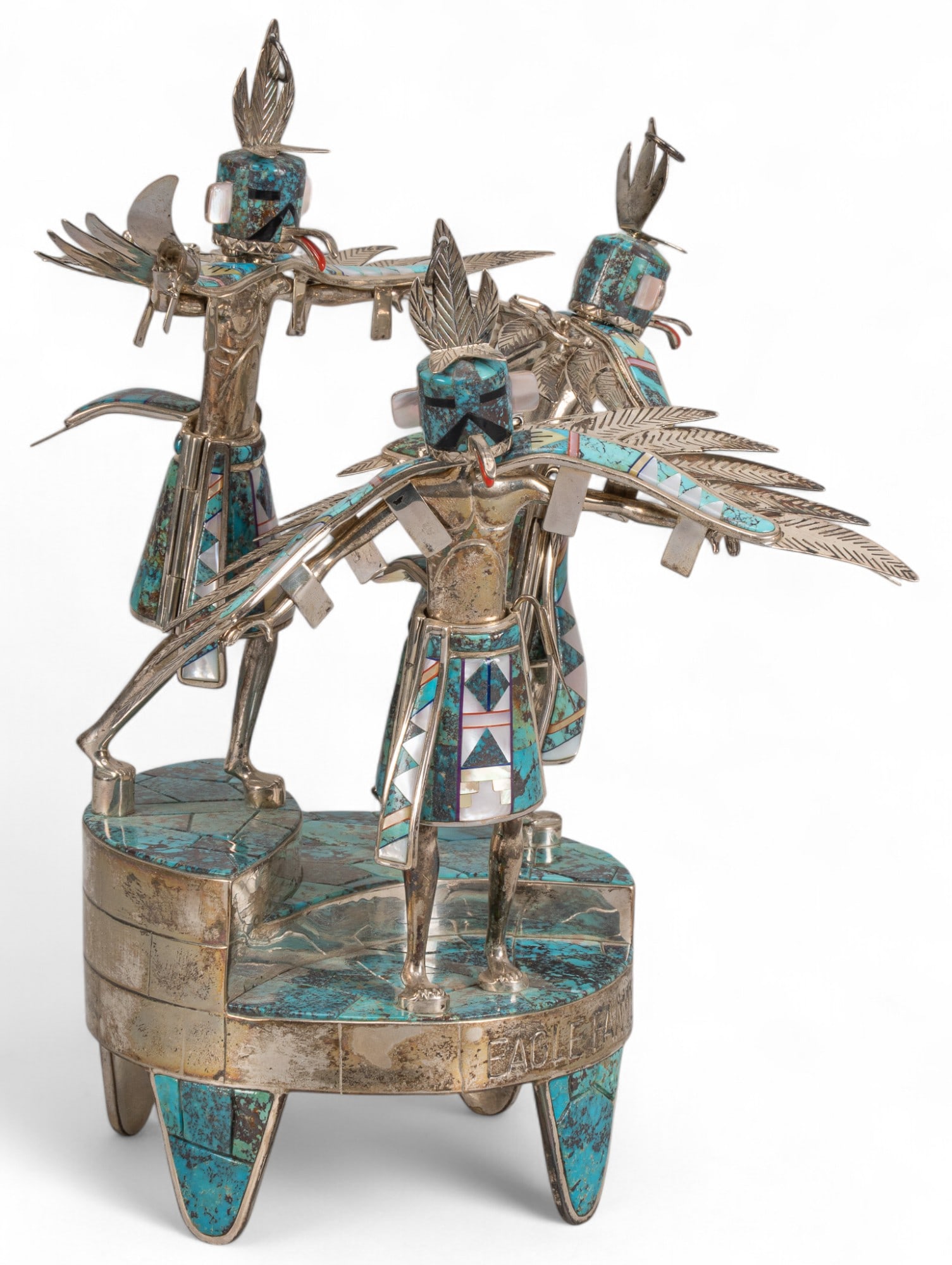 David Freeland, Jr., "Eagle Family" Sterling Kachina (1 of 12)