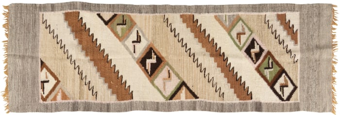 Native American Style Woven Rug Runner, 5 ft. x 1 ft. 7 in.