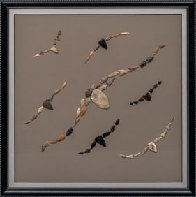 "Longhorn Ghost Herd" Framed Arrowhead Display