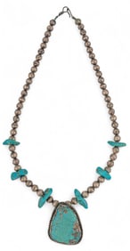 Sterling Silver and Torquoise Squash Blossom