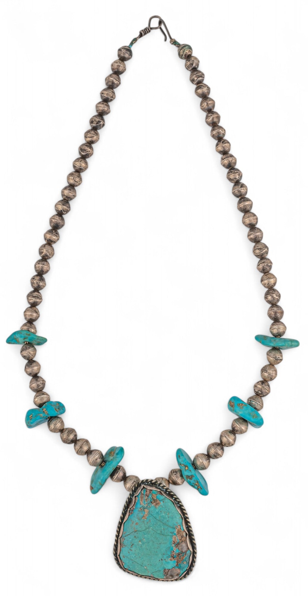 Sterling Silver and Torquoise Squash Blossom (1 of 6)