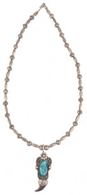 Sterling Silver and Torquoise Squash Blossom