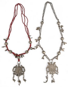 (2) Guatemalan Coin Chachal Necklaces
