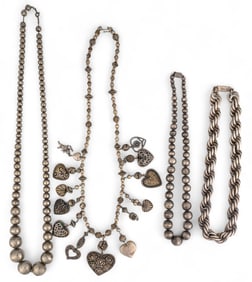 (4) Sterling Silver Necklaces