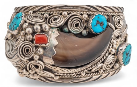 Sterling Silver Bear Claw Cuff