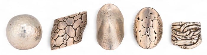 (5) Sterling SIlver Rings