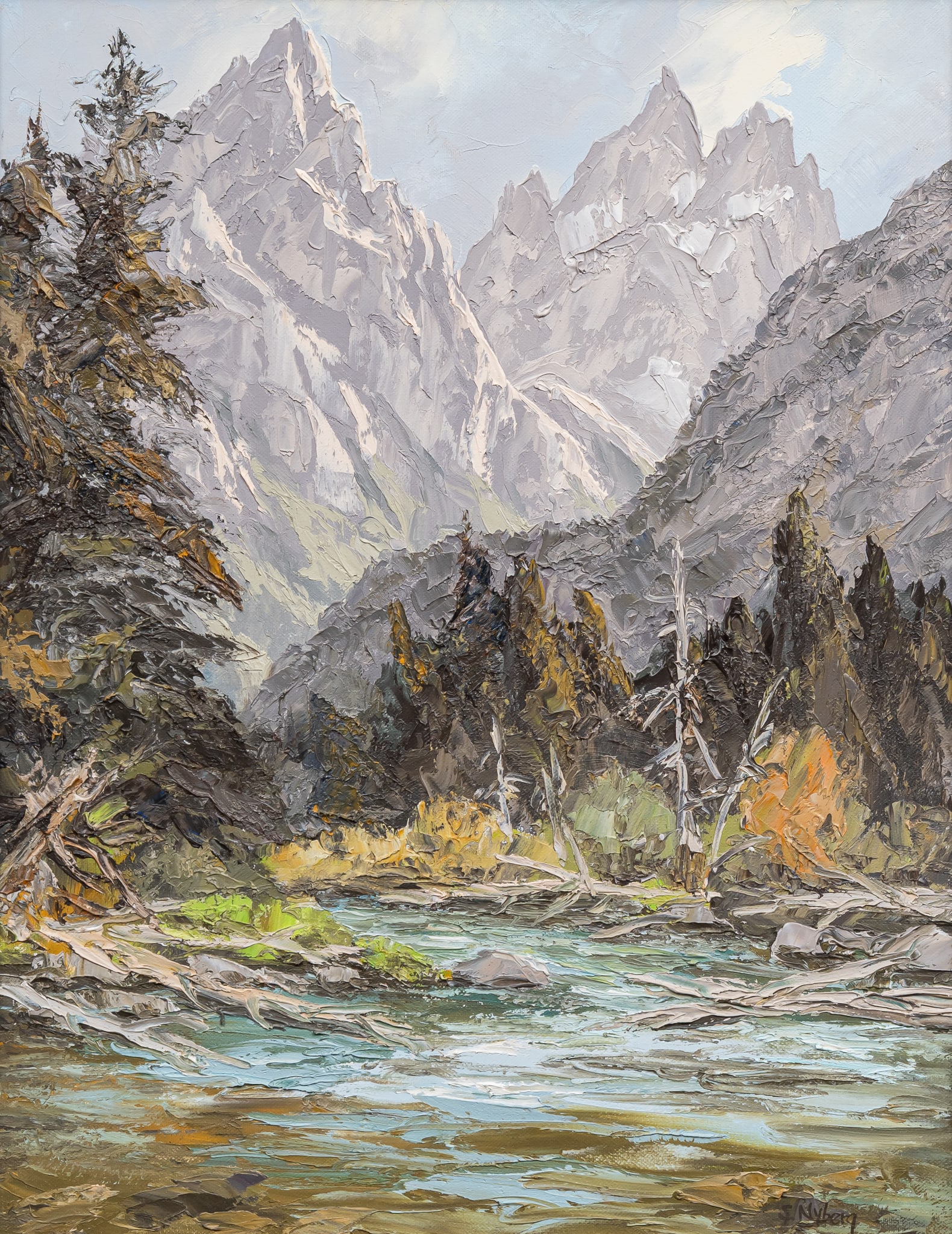 Susanne Nyberg, "Springlake View of the Tetons" (1 of 6)