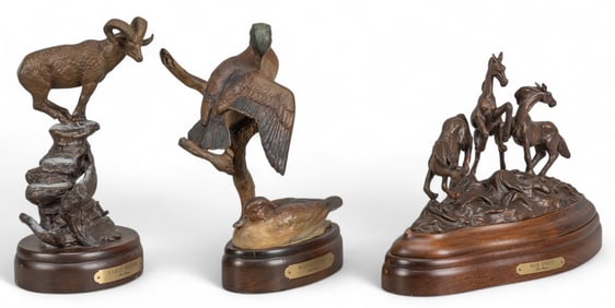 Dan Pogue, (3) Wildlife Bronzes