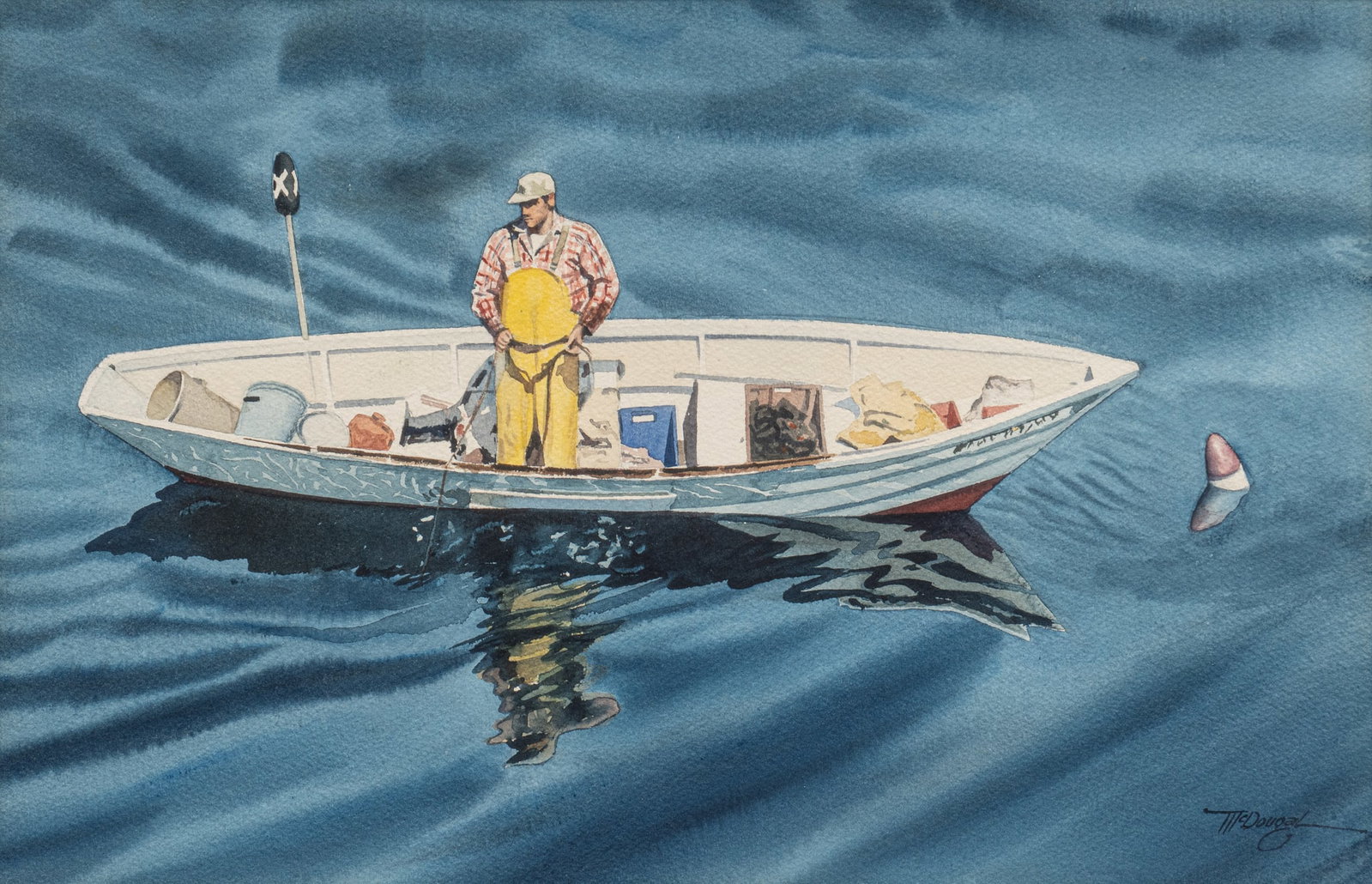 Ivan McDougal, "Lobsterman": Ivan Ellis McDougal (Texas, b. 1927), &qu