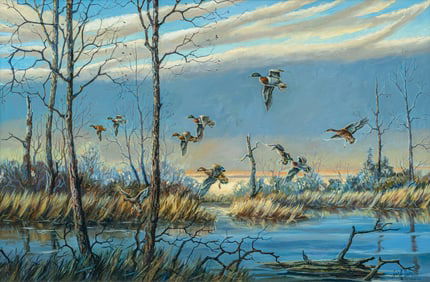 Lowell Davis, "Ducks Wheeling In"