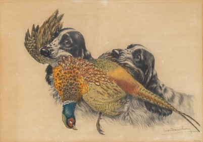 Leon Danchin, Vintage Hounds Lithograph