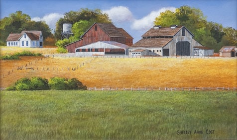 Shelley Ann Cost, "California Cow Barn and Milk Shed", 1976