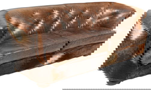 Tufted Leather & Hair on Hide Sofa