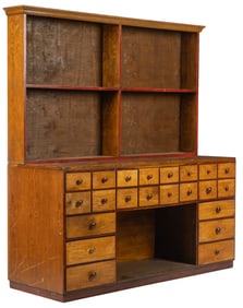 Vintage Apothecary Cabinet with Shelving