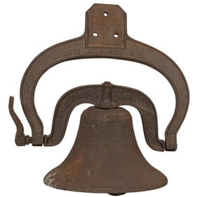 L.I. Upson & Co. 1866 Cast Iron Farm Bell
