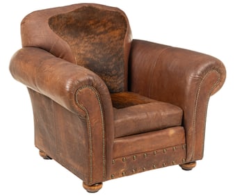 Leather & Hair on Hide Armchair