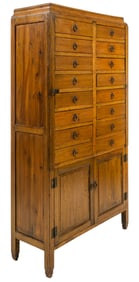 Wooden Cabinet with (16) Drawers