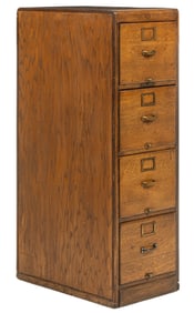 Library Bureau Sole Makers Four-Drawer Filing Cabinet