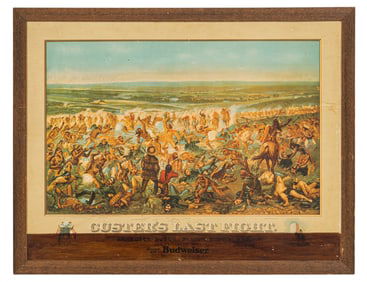 Anheuser-Busch Advertising Poster  "Custer's Last Fight"