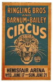 Ringling Bros Circus Hemisfair Arena Poster