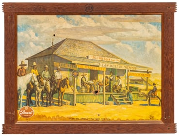 Framed Pearl Beer Judge Roy Bean Poster