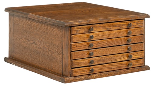 Wooden Specimen Cabinet with Drawers